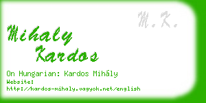 mihaly kardos business card