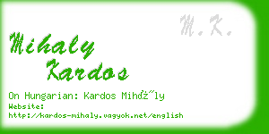 mihaly kardos business card